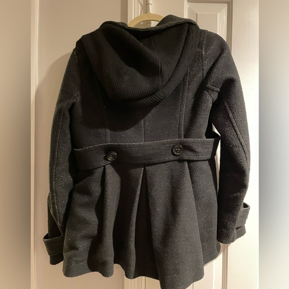 Theory wool button coat with hood - Picture 6 of 6